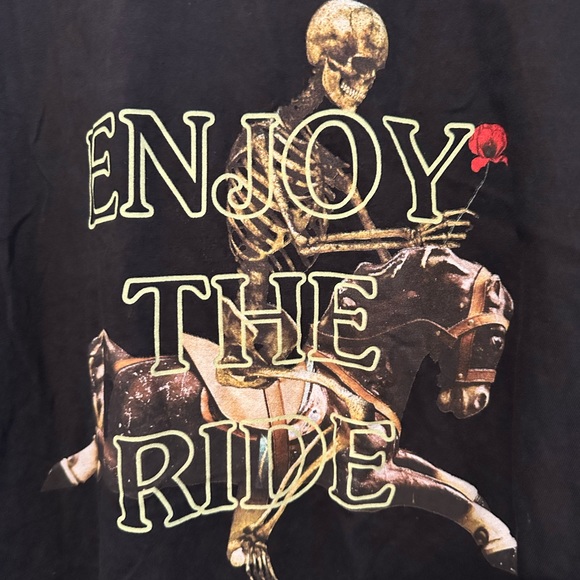 Travis Scott AstroWorld Long Sleeves TEE Men’s Medium Tour Merch T-shirt Black - Picture 1 of 5